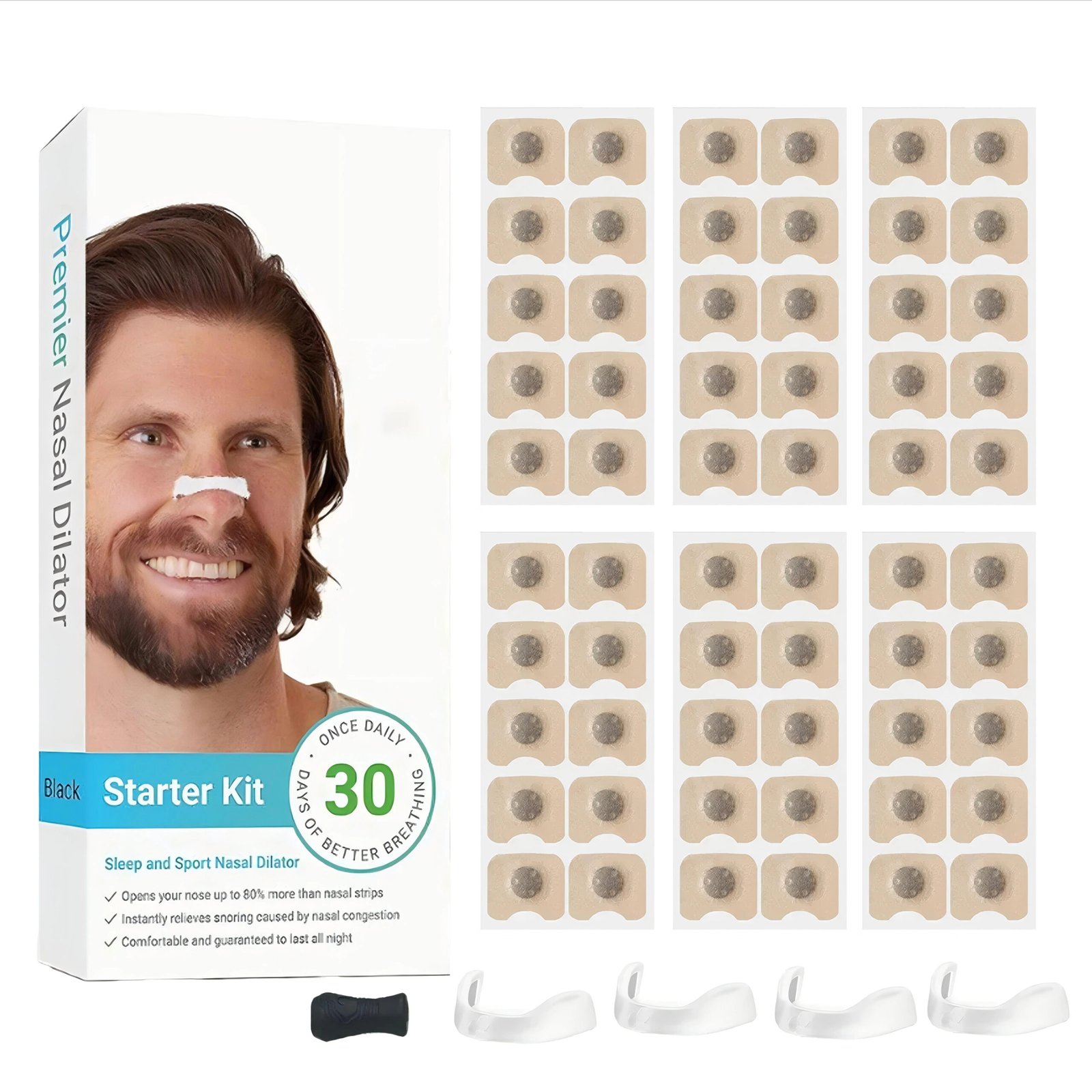 Breathe Easy for Better Sleep: 30-Day Nasal Dilators Starter Kit for Enhanced Oxygen Flow!